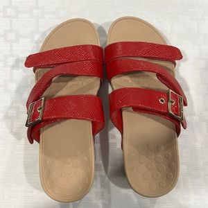 Vionic size 7 medium,  red sandals.